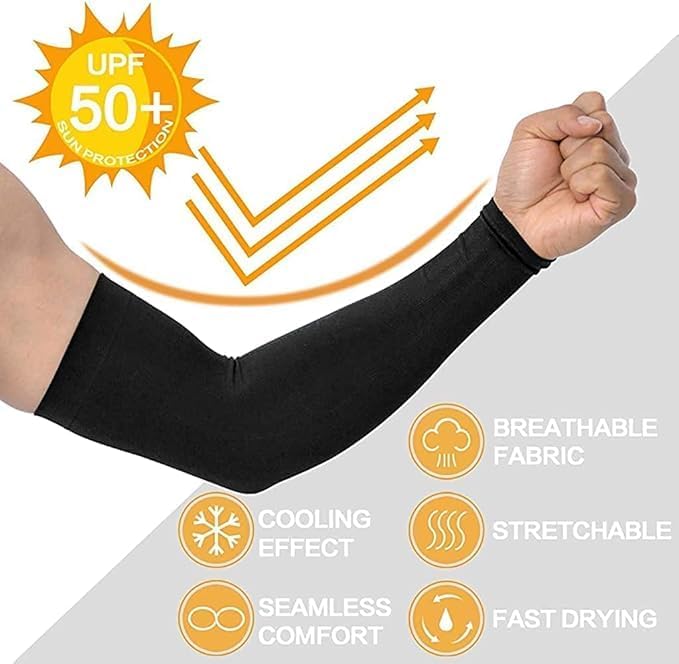 Image of Arm Sleeves Men & Women Sunlight Protection Protection from Dust, Pollution, Sunburn, UV Protection - Suitable for, Sports - Hand Summer Gloves (Pack Of 1)