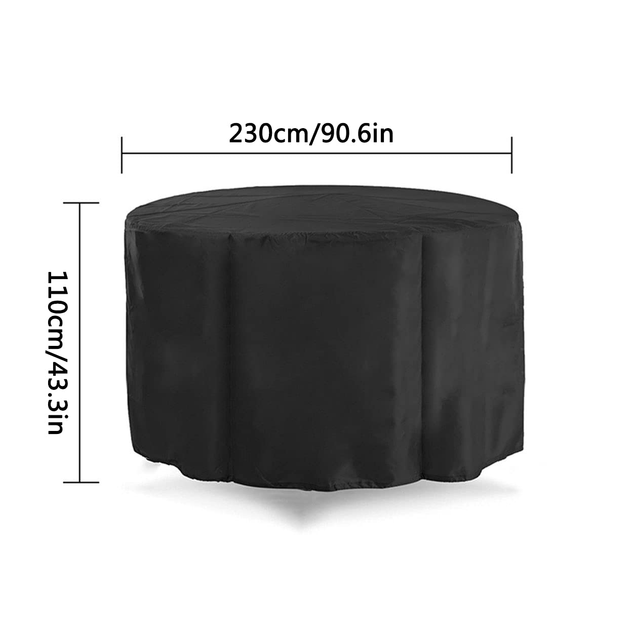 Bâche de piscine ronde pliable, tissu Oxford 420D, imperméable, coupe-vent, résistante aux UV, pour piscine, spa, noir