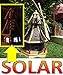 Produktbild BTV Batovi XL Windmühle, windmühlen Garten, mit Holz Schindeldach,MIT PREMIUM-2X-SOLARBELEUCHTUNG als Windmühlen-Zubehör,WMS100du-MS 1 m groß Dunkelbraun braun