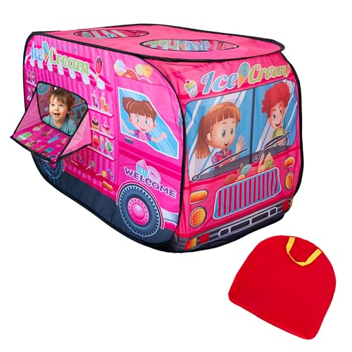 Tienda de campaña niños - Carpa Infantil - Autobús de Helados, diseño Llamativo, Juego Creativo para el Interior y el Exterior, Montaje rápido - Incluye Bolsa de Transporte