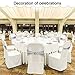 Oudain 120 Pieces Spandex Chair Sashes with Buckle Stretch Chair Cover Bands Bows for Wedding Hotel Banquet Events Decorations Sashes(Silver)