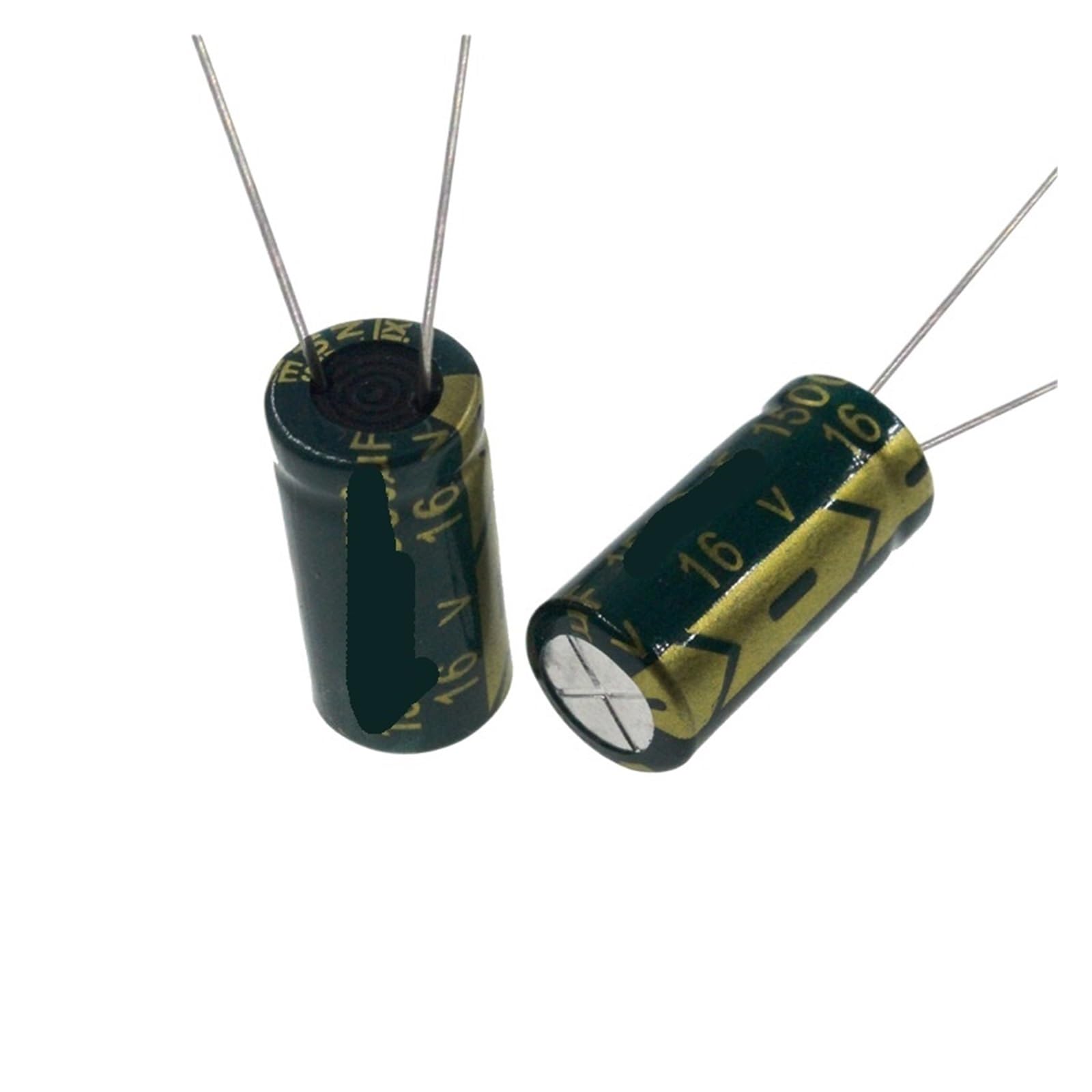 Condensadores electrolíticos de 1500 uF y 16 V para placas base y audio