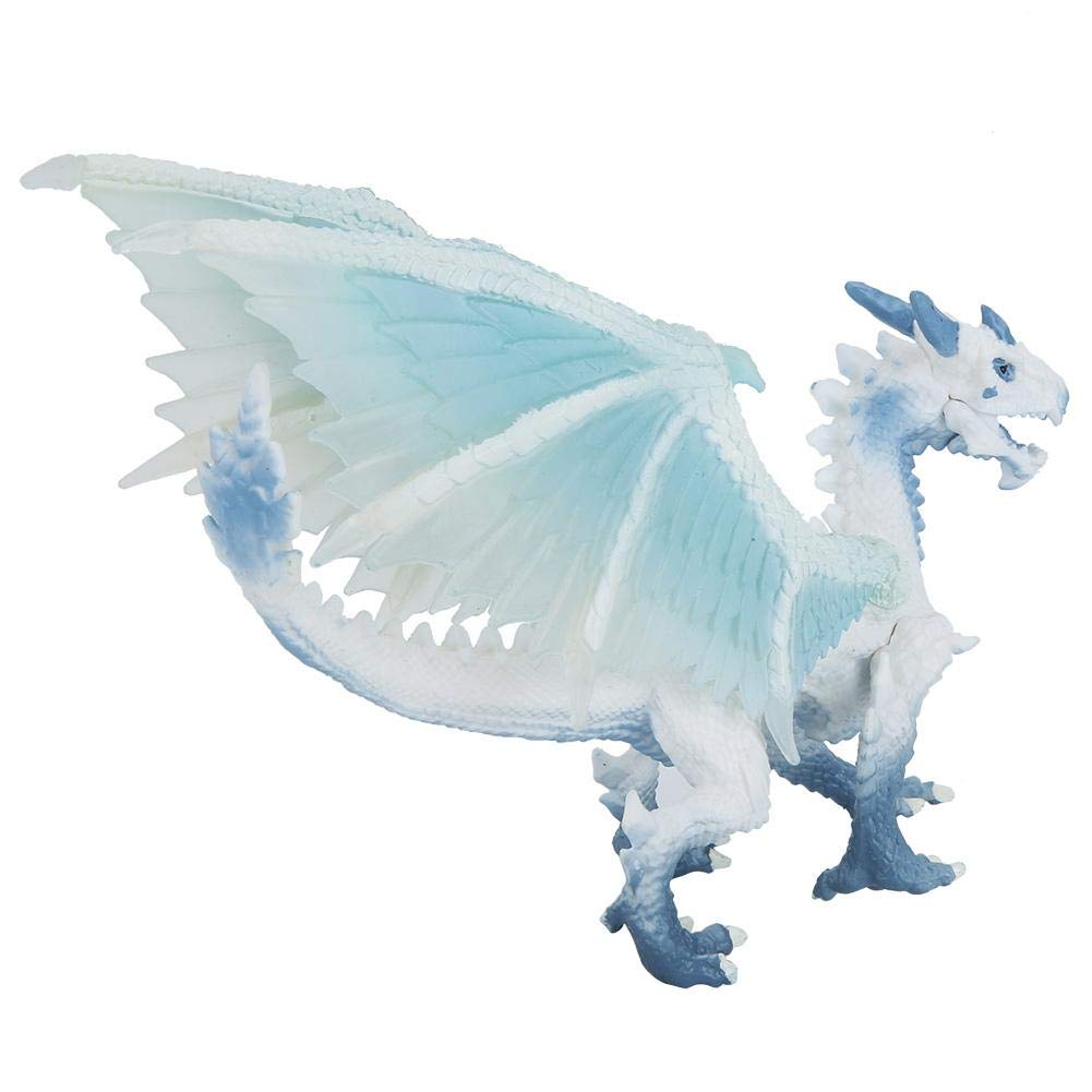 Educational Dragon Toy, Texture clear vivid expression Dragon Model, Christmas gifts birthday gifts parties Easter gifts (153 Ice Dragon)