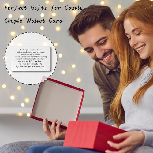 Valentines Day Gifts for Her, Father's Day Gifts from Wife, Couple Wallet Card, Couple Stocking Stuffers, Birthday Christmas Gifts Present for Boyfriend Husband Wife2
