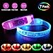Produktbild Pumila LED-Armband-blinkende Leuchten Sie Armbänder-Satz 7 Glühen Sie in der Nachtdunkelheit für Sport-Partei-Halloween-Nachtereignisse