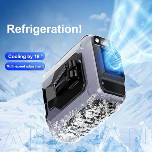 Ventilador portátil de cintura con luz LED contra el calor extremo y sin batería 3