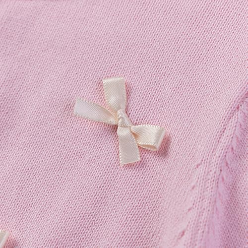 JEYPINMI Girls Knit Bolero Jacket Shrug Cape Kids One Button Cardigan Sweater Flower Dress Cover Up Coat4