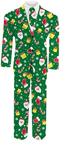 Kids Christmas Suits Boys Ugly Dresswear Sets with Tie Santa Slim...
