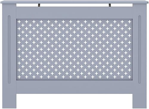 Miniatura 31 de 2 piezas de MDF para el hogar, calentador de sala de estar, soporte lateral para calefacción, cubierta de radiador, estante de gabinete de