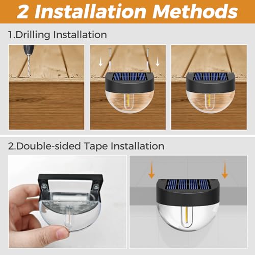 btfarm Solar Fence Lights Outdoor Garden - Image 6