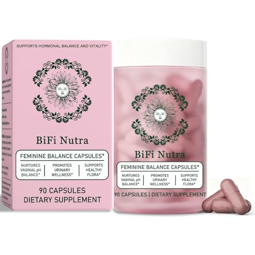 Image of Feminine Balance & Hormone Support Capsules - Vaginal & Urinary Wellness, Healthy Flora, Hormone Health, Energy Vitality - LactoSpore, Cranberry, Pineapple & Primal Organ Blend, 30 Count