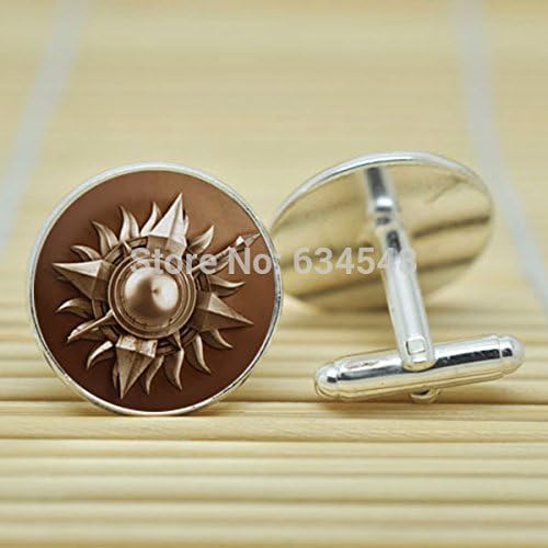 Pretty Lee Martell Game Of Thrones In Silver Cufflinks Glass Cabochon Cufflinks C3279