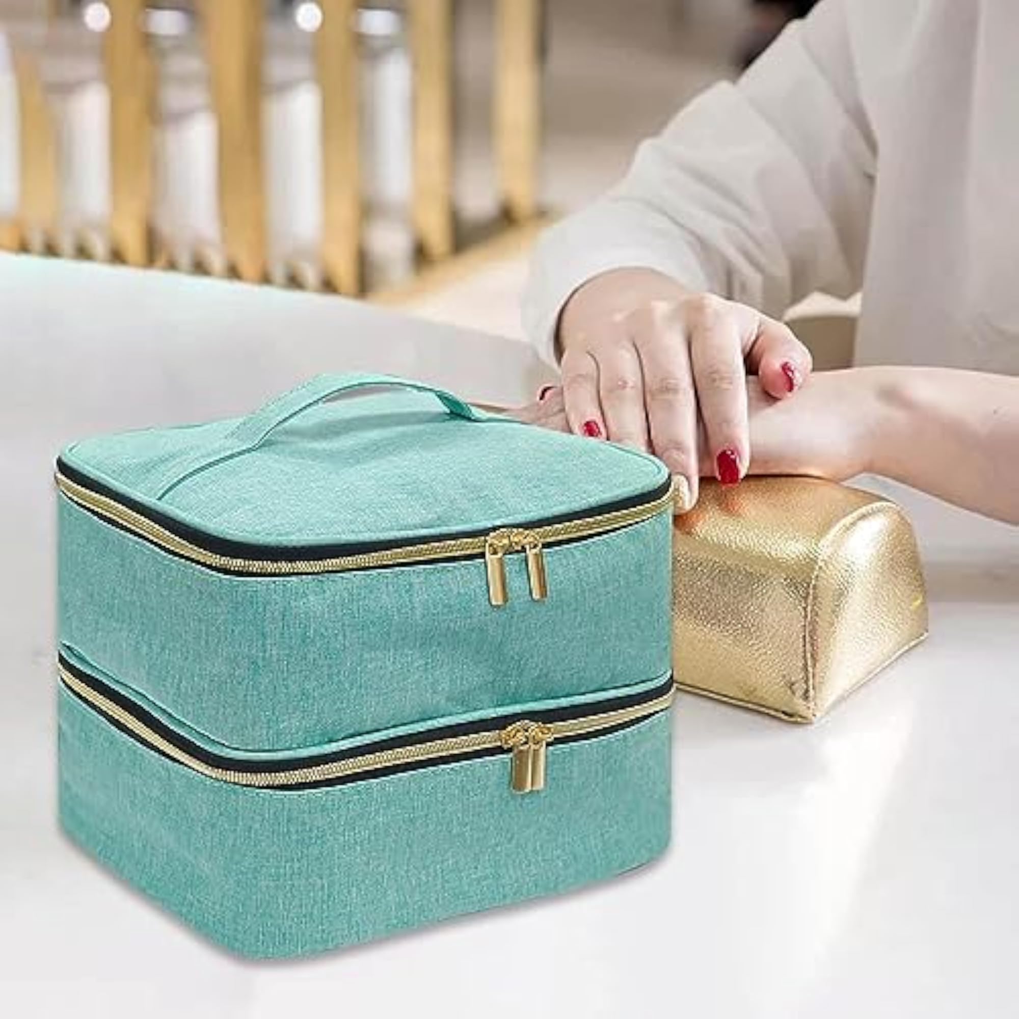Wear Resistant Nail Polish Organizer Case for Home Use