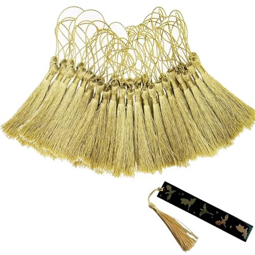 Lot de 50 mini pompons et pendentifs faits à la main en soie pour bijoux, souvenirs, marque-pages
