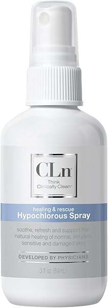 CLn® Hypochlorous Spray - Daily Cleansing Spray to Manage Minor Skin Cuts and Lacerations Without Alcohol, Antibiotics, Steroids or Fragrance, 3 fl. oz.