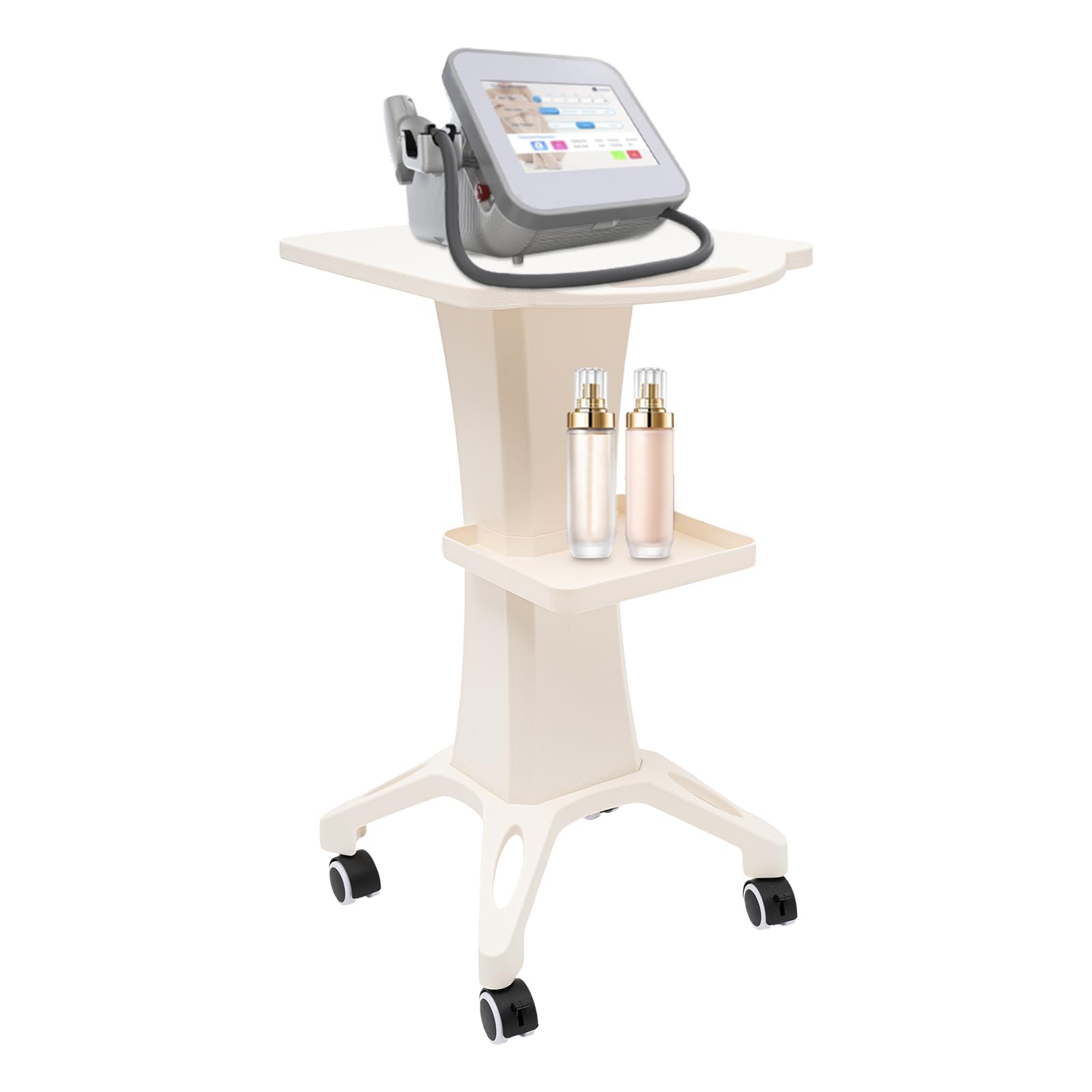 Carrozzina per cosmetici, carro da lavoro, beauty salon, carrello da parrucchiere con vano portaoggetti e ruote universali, capacità di carico 50 kg per salone di bellezza