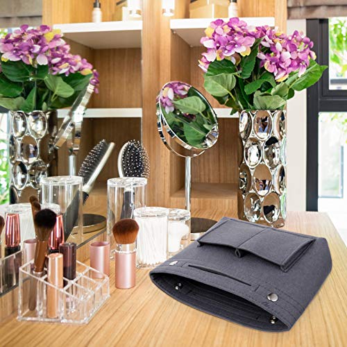 Bolsa organizadora de feltro Valicclud bolsa de feltro para armazenamento de cosméticos, maquiagem,