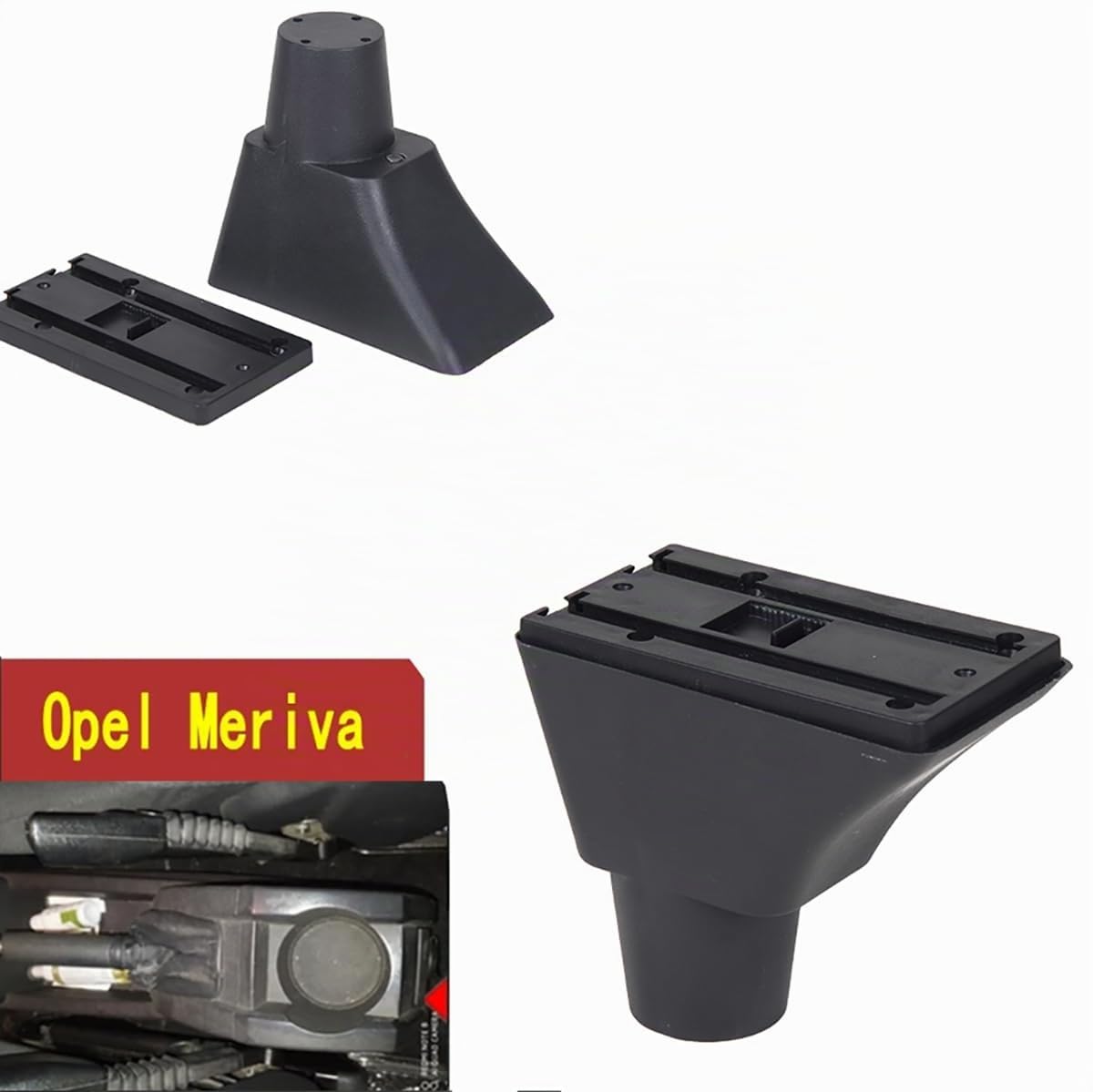 ZENVI Compatible with OPEL Meriva Braccioli 2003-2017 | Può essere come supporto gomiti,Braccioli,Console Centrale Organizer Immagazzinaggio Scatola,Doppio Spazio