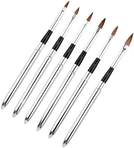 Yimart® 6Pcs Acrylic Nail Art Brushes UV Gel Carved Carving Pen No. 2/4/6/8/10/12