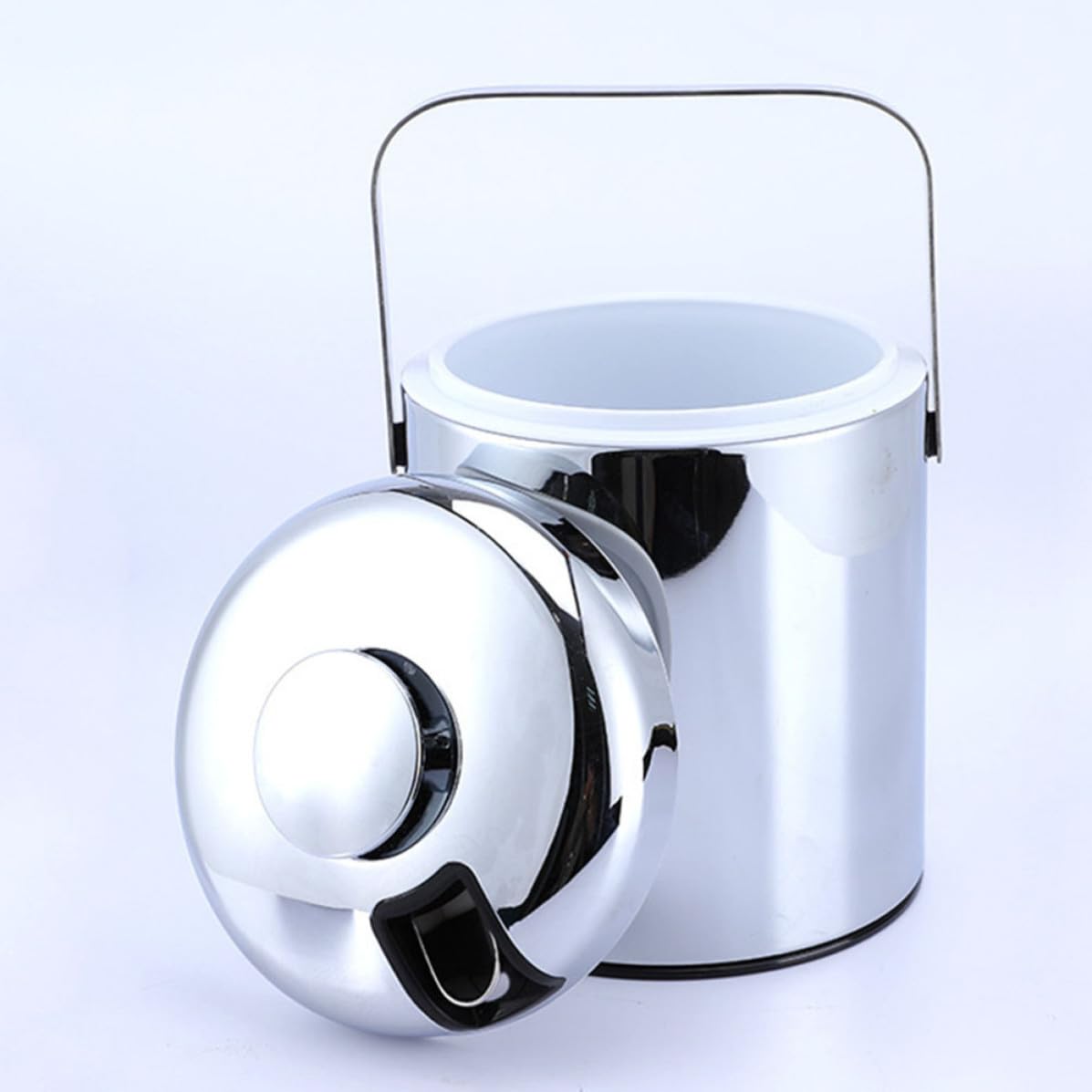 Secchiello Argento in Acciaio 1, 3 Ghiaccio Portatile Inox