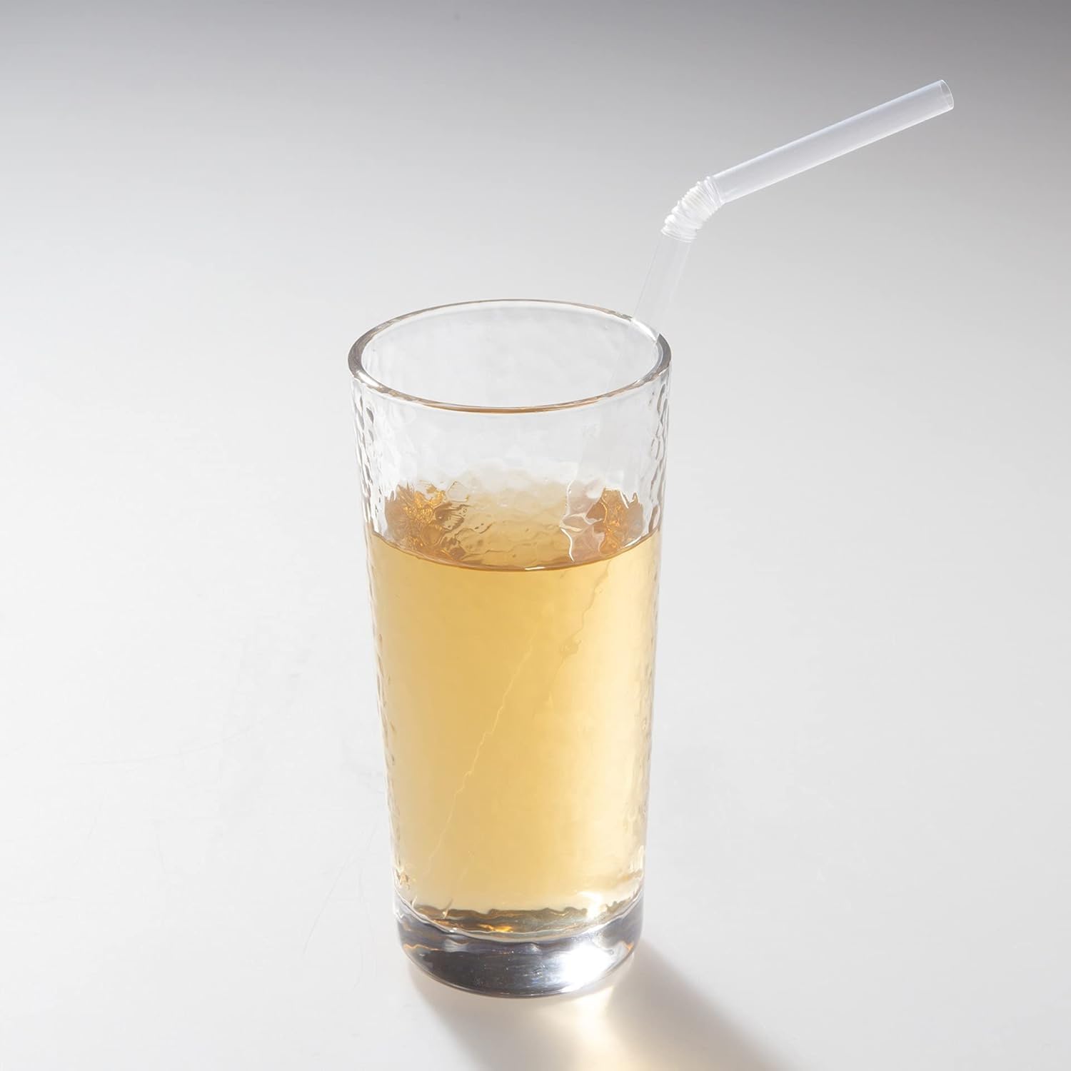 Strix Design Straws MA-817 Paper Bag Included, Flexible Straws, Set of 300, Clear, 8.3 inches (21 cm), Diameter 0.2 inches (6 mm), Commercial Use, Individual Packaging, Hygienic, Flexible