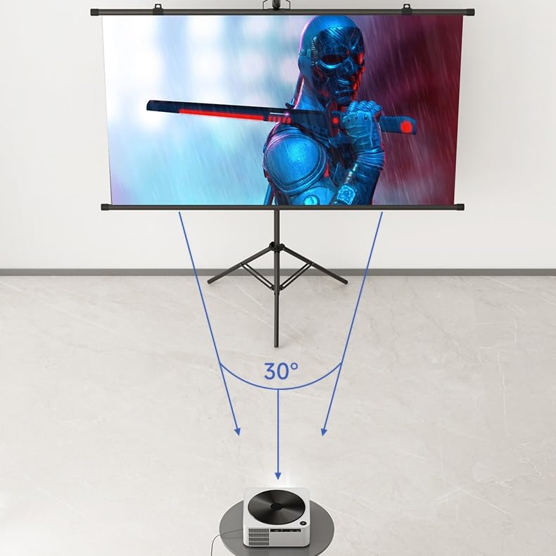 Pantalla de Proyector Manual de 72" 16:9 con Soporte miniatura 2