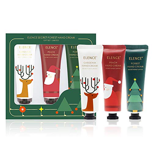 Set de regalo de crema de manos,crema hidratante y protectora para cuerpo y manos, Sin tacto graso, Evita las grietas 3 * 30ml (Navidad) Cover