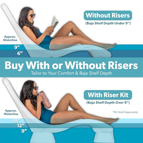 Image of Coast Modern in Pool Lounge Chair - Waterproof & Weighted Chaise Lounger - Outdoor Pool Furniture for Patio or in Baja Shelf