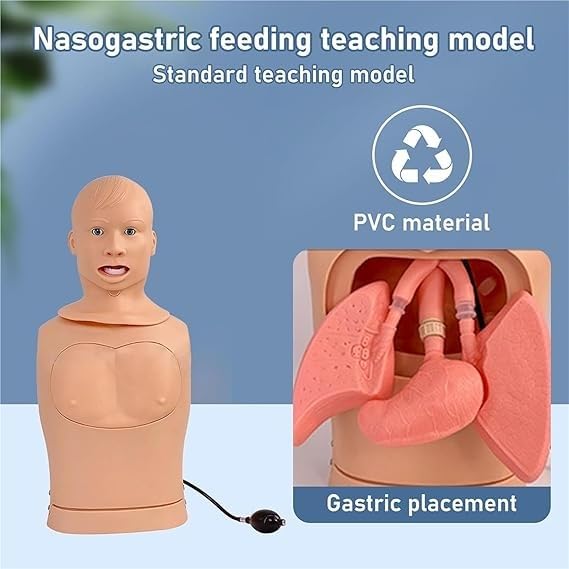 Intubacyjny model pielęgnacji nosowo-żołądkowej i tchawicy, pomoc dydaktyczna, symulator tracheostomii płukania żołądka
