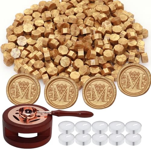 Kit perles de cire à cacheter or royal, le coffret cadeau de papeterie