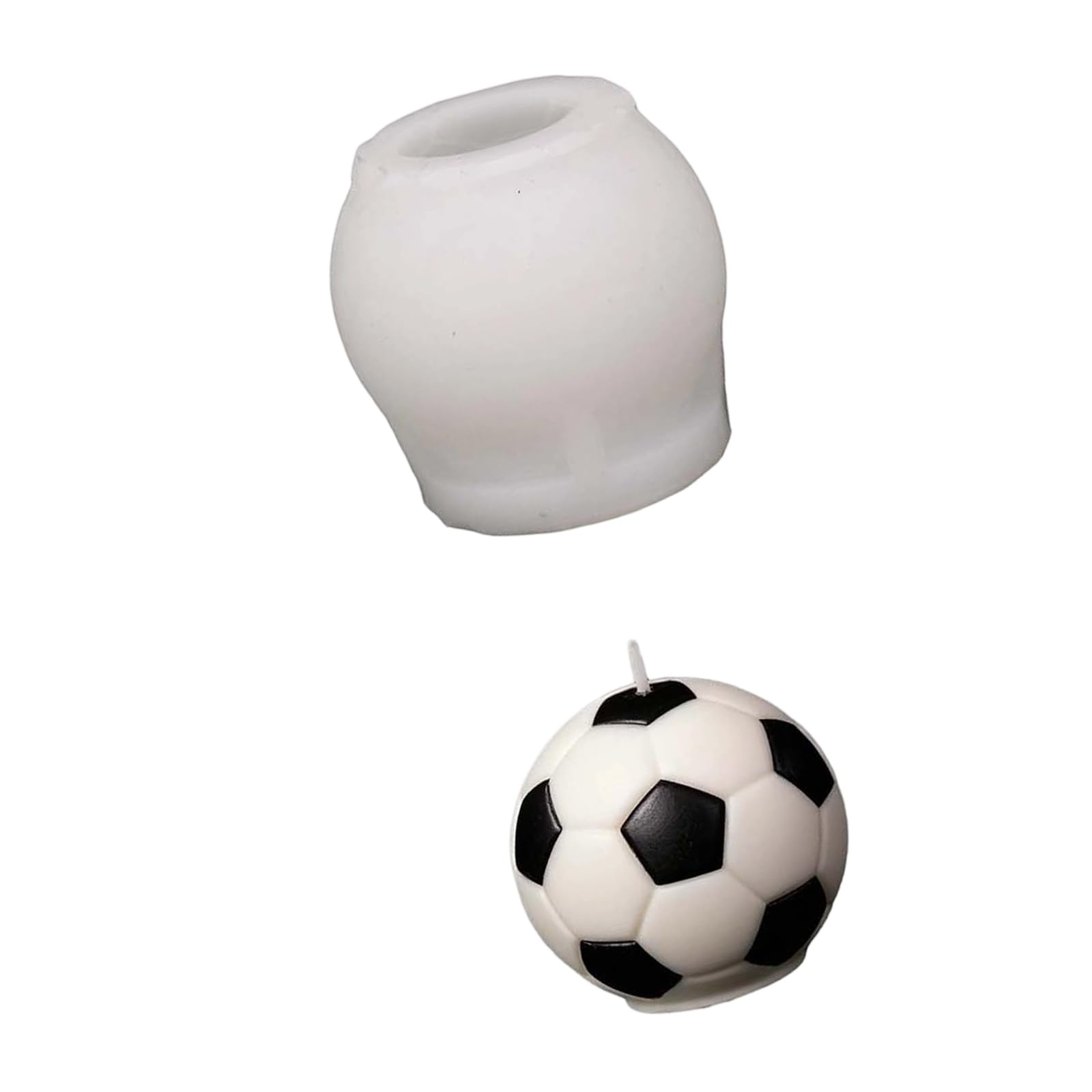 Whoasyst Mold, Lovely Football Silicone Mold for Candled Making, Resin Craft Aromatherapys Candled Resin Ornament