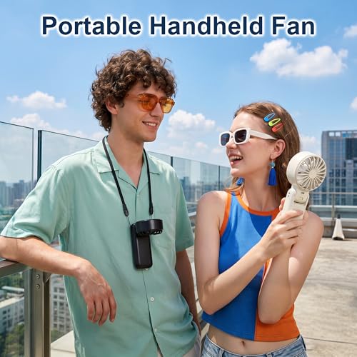 Husdensky Handheld Portable Fan with Ice Cooling Rechargeable 5.5m/s Speed - image 3