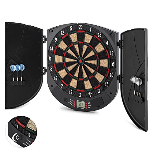 OneConcept Dartomat - Dartscheibe, elektronisches Dartboard, Dartautomat, 26 Spiele, 70 Spielvarianten, 6 x Softtip-Darts, integrierter Computer, einfache Bedienung, schwarz - 7