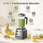 Blenders for Kitchen, Smoothie Blender, Professional Countertop Blender for Smoothies, 1800 Peak Watts, 68 Oz Large Capacity, for Ice Crush, Frozen Drinks, Silver - Image 2