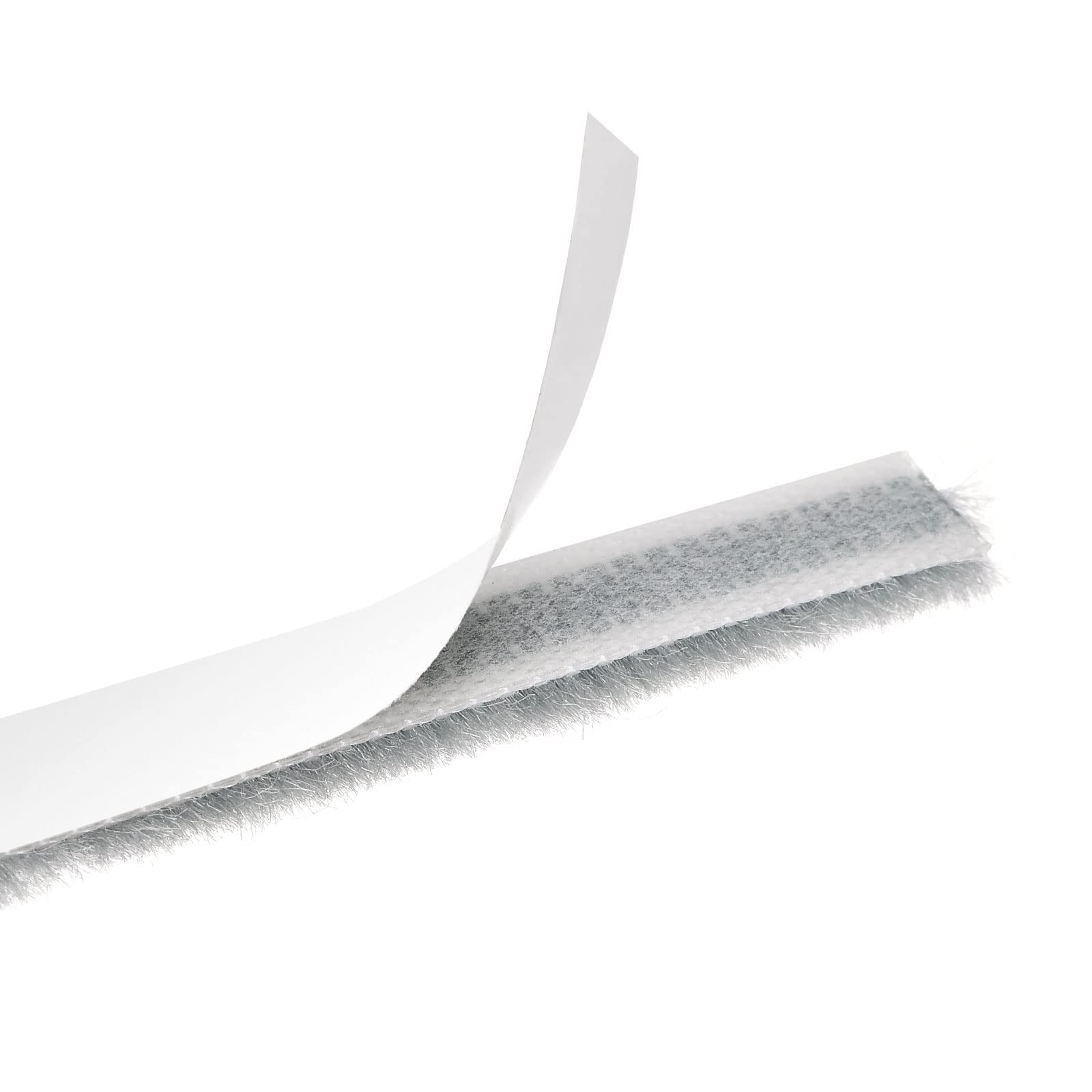 sourcing map Weather Stripping Brush, 26ft L x 0.35" W x 0.2" H Self-Adhesive Seal Weatherstrip Sweep Brush Gray for Door Window — image 1