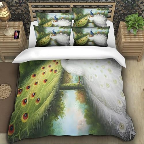 Parure de lit paon 3D en microfibre premium ultra douce - 5