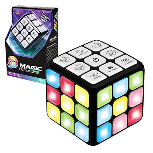 UNIQUE KIDS Flashing Cube Electronic Memory & Brain Game | 7-in-1 Handheld Game for Kids | STEM Toy for Boys & Girls | Fun Gift Toy for Ages 6-12