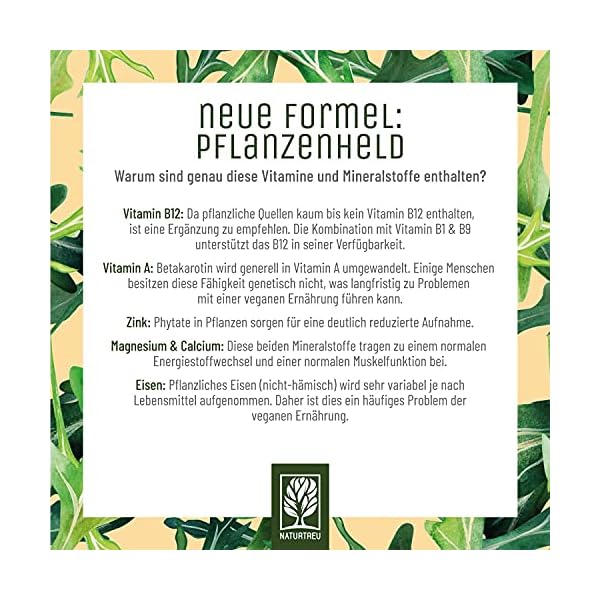 PFLANZENHELD Vegan Multivitamin Kapseln - 120 Kapseln für Veganer und Vegetarier - Daily Vitamins mit B12, Eisen, Zink… – Bild 5