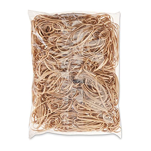 Amazon Basics Rubber Bands, Office Supplies, Size 33 (3-1/2 x 1/8 Inch), Stretchy, 600 Bands/1 lb Pack, 3-Pack, Tan view 4