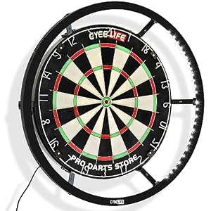 CyeeLife 360° Combinable Dartboard Light, 6-Panel LED Shadowless Illuminator for Professional Darts Setup Home/Bar