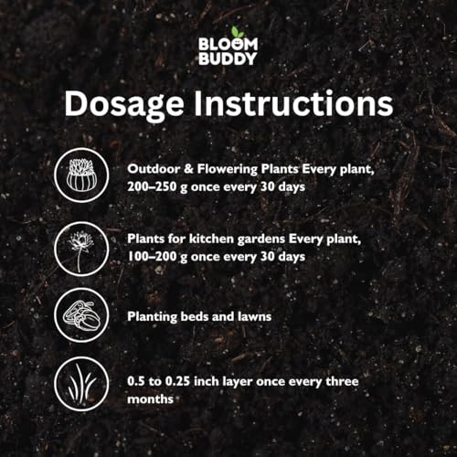 Image of BLOOMBUDDY Organic Vermicompost - 2x4.5 kg | Plant Fertilizer & Compost for Plants | Natural Manure for Home Gardening | Vermi Compost for Plants, Indoor Pots & Home Garden Use