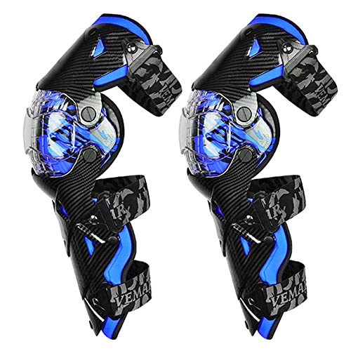 Motorcycle Knee and Shin Guards for Men Motocross Dirt Bike Knee Guards Motorcycle Knee Pads -Blue