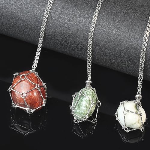 Collier pour les femmes avec support de cristal cage interchangeable - 2