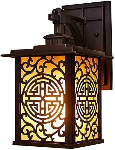Applique murale étanche extérieur lanterne carrée rétro culot E27