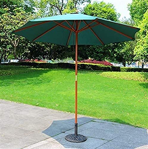 Sombrilla para mesa de terraza de madera y 2,7 metros de diametro para jardin sin base 3