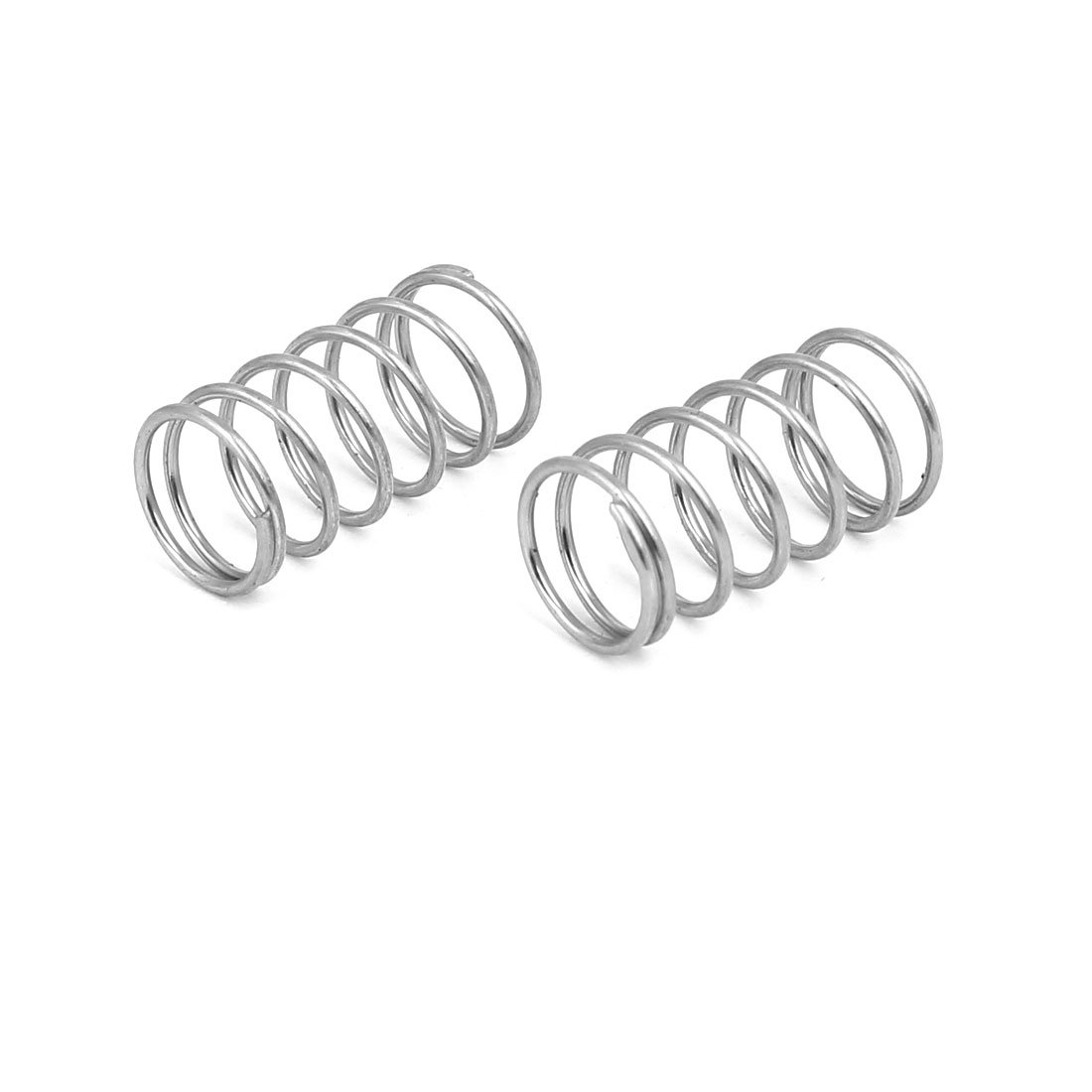 Sourcing Map Compression Spring, 5Pcs 304 Stainless Steel, 10mm OD, 0.8mm Wire Size, 25mm Free Length, Silver Tone - View #4