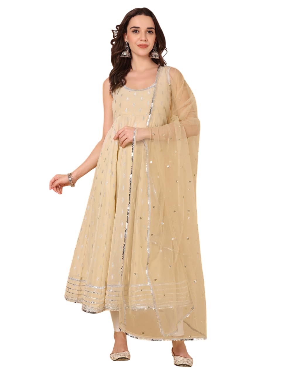 azira Ethnic Cream & Gold Embellished Anarkali Kurta – Elegant Women's-picture-46