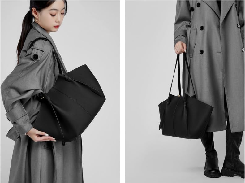 Bolso de cuero para mujer, tipo Hobo, gran capacidad miniatura 2