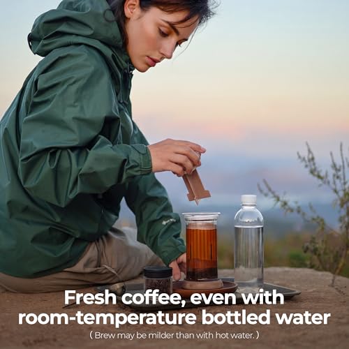 Image of D1 Camping Coffee Maker with 60-Count Filter Paper, 8oz Extra Small Portable Cold Brew & Espresso Coffee Press, French Press, Pour-Over & Espresso Style Manual Brewer,