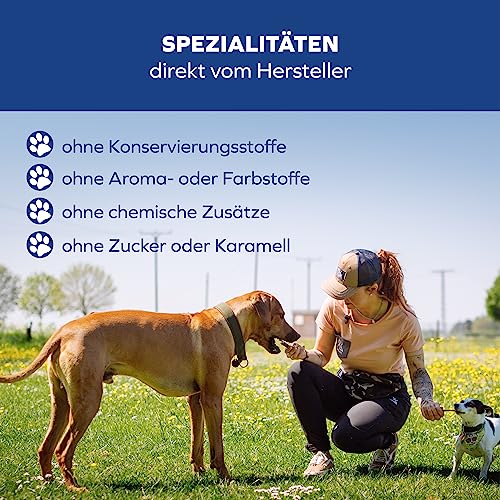 Tiernahrung Schwenner Rinderpansen für Hunde getrocknet – Dog Snacks - gesunde Kaustangen für die Hunde 1000g 12cm 5